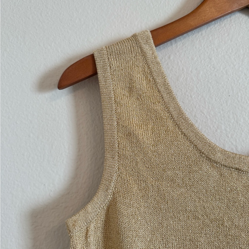 St John basic Tank Top. - Gold - size Small - Picture 11 of 13